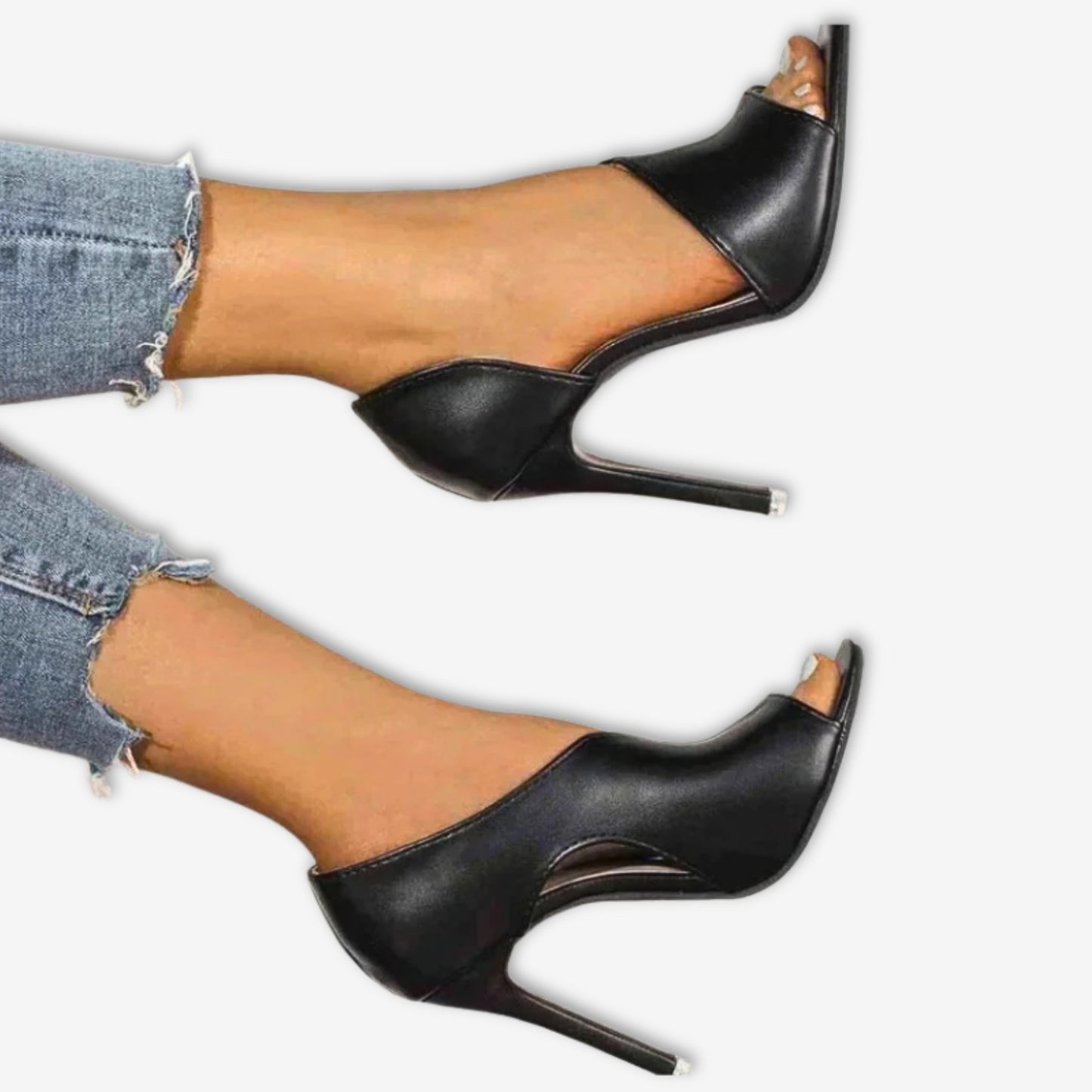 Peep-Toe – Sandales ouvertes à talon fin