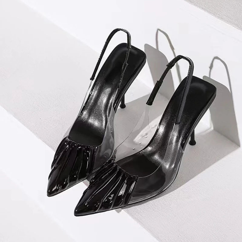 Elysia – Escarpins Slingback Transparence Élégante