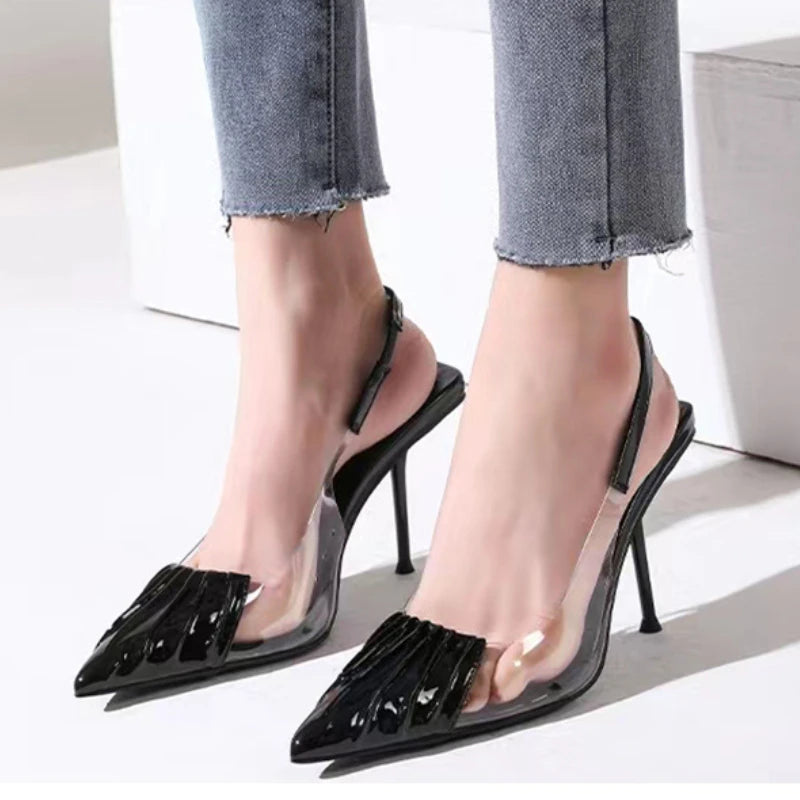 Elysia – Escarpins Slingback Transparence Élégante