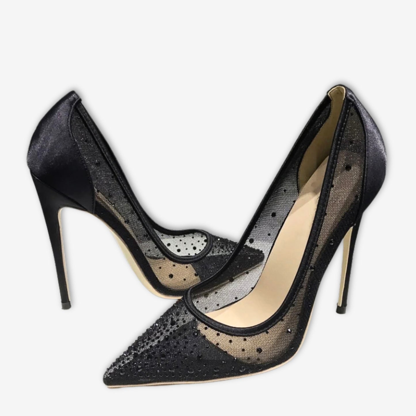 Nocturna – Escarpins Mesh avec Strass