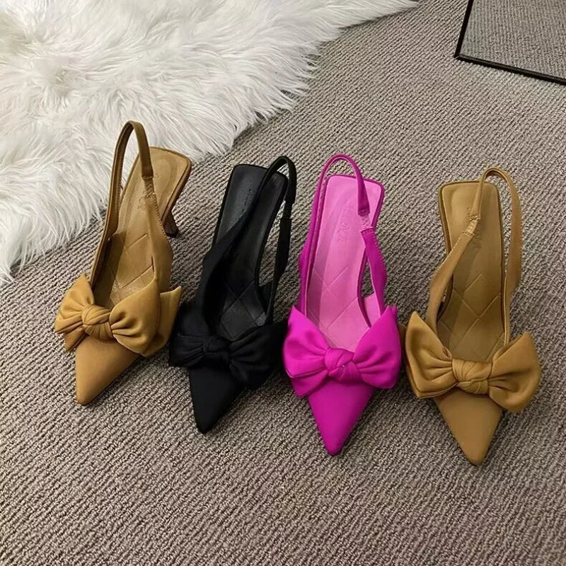 Liora – Slingbacks à nœud papillon raffiné