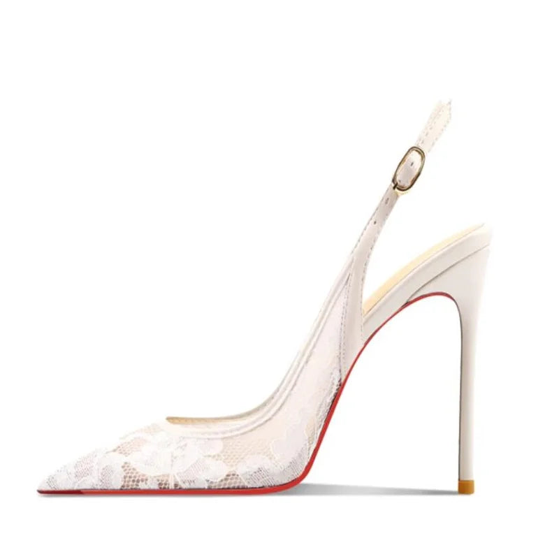 Élégia – Escarpins en Dentelle Slingback