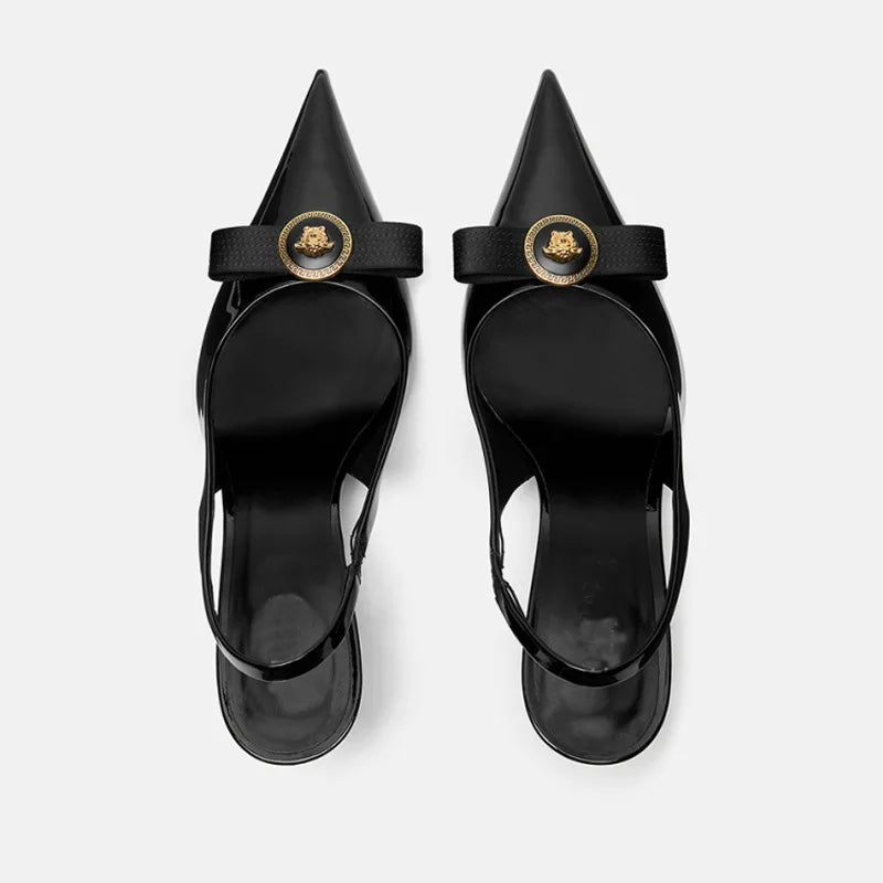 Amalia – Slingbacks à nœud bijou