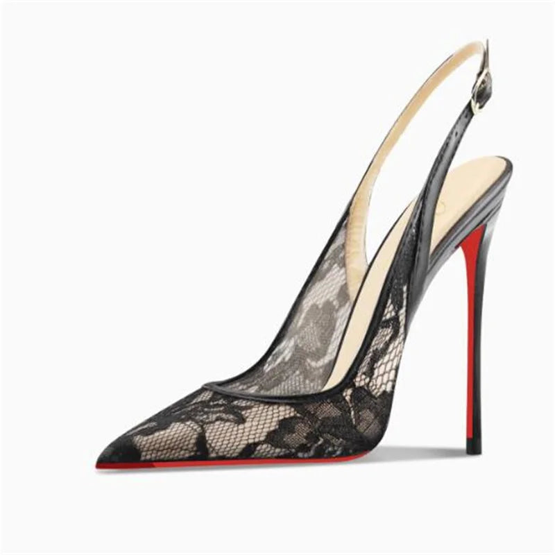 Élégia – Escarpins en Dentelle Slingback