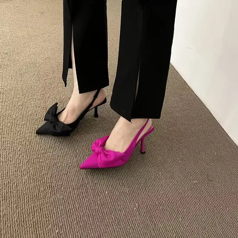 Liora – Slingbacks à nœud papillon raffiné