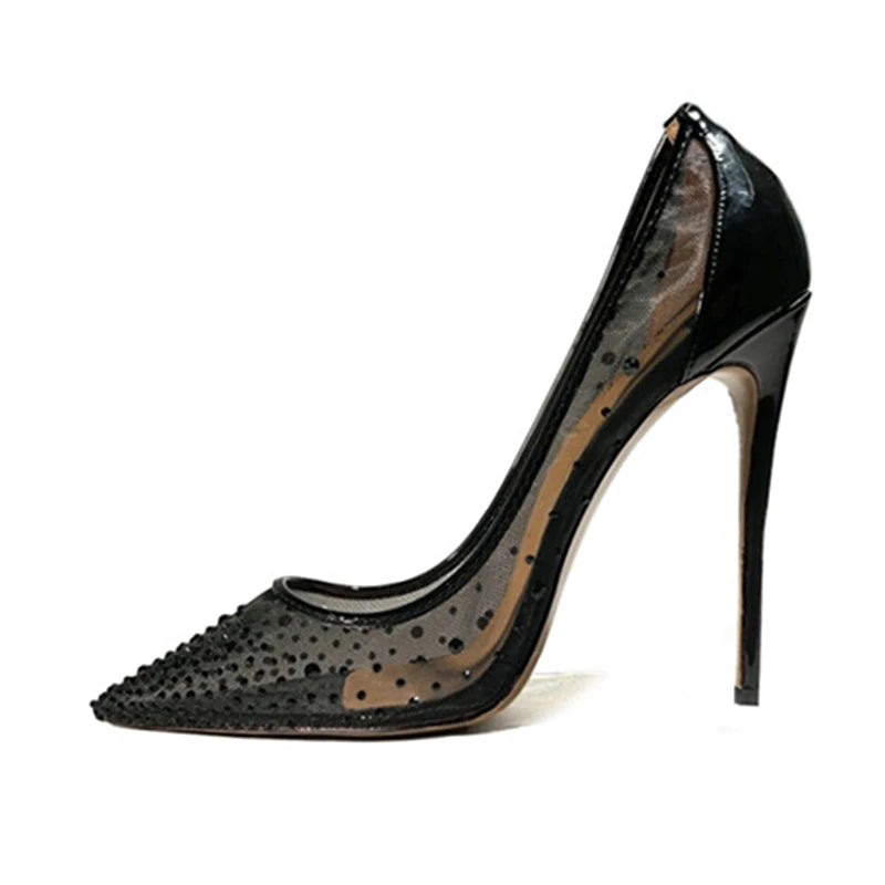 Nocturna – Escarpins Mesh avec Strass