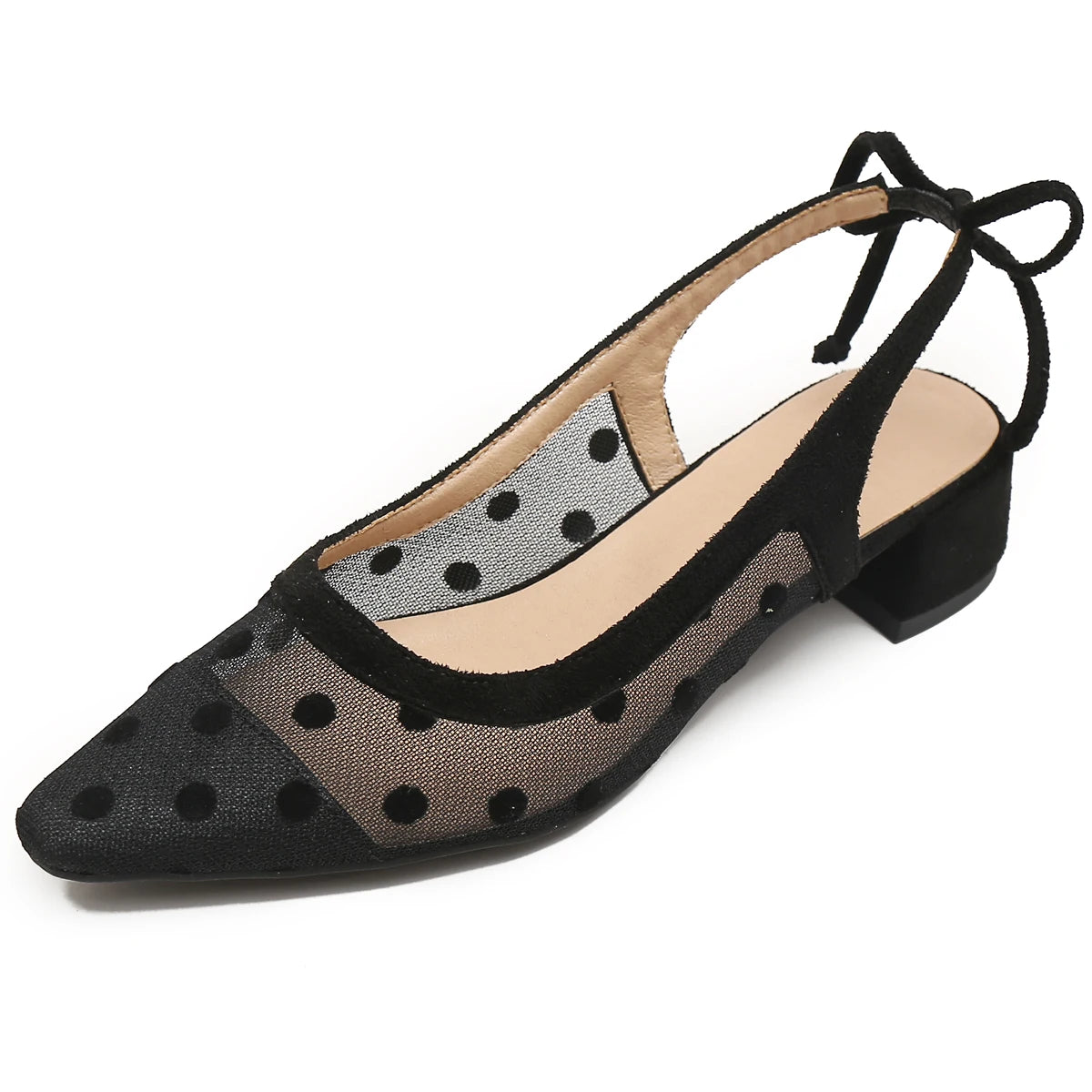 Polina – Slingbacks à Pois en Tulle