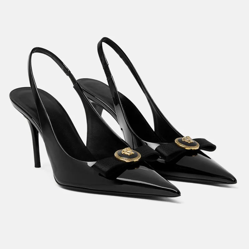 Amalia – Slingbacks à nœud bijou