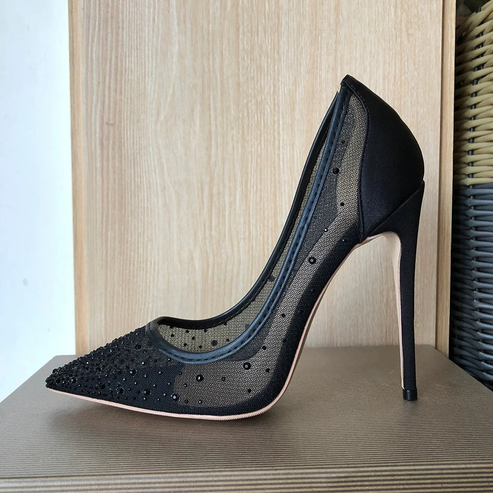 Nocturna – Escarpins Mesh avec Strass