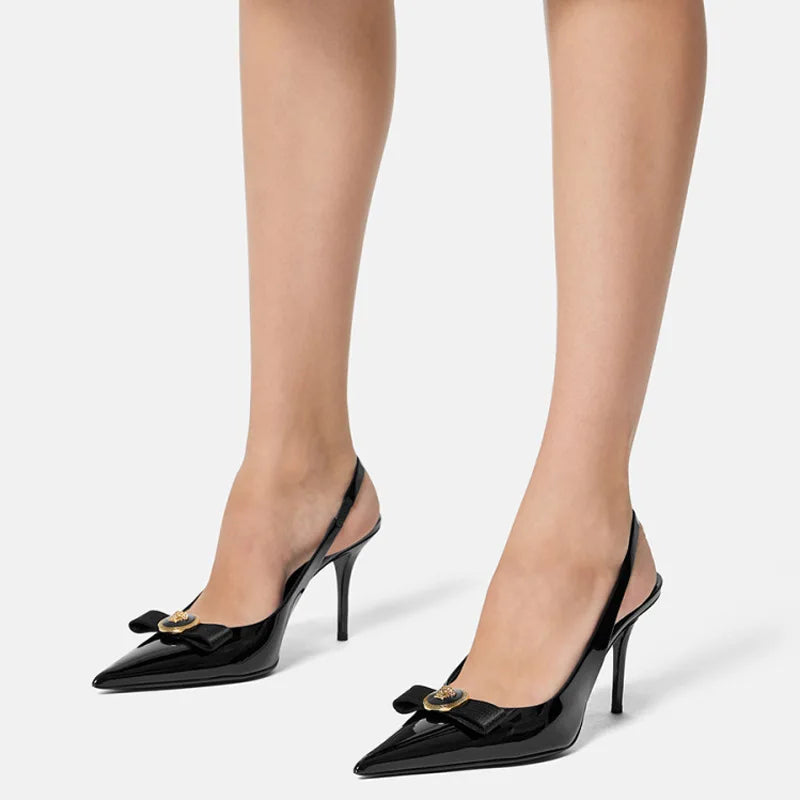 Amalia – Slingbacks à nœud bijou