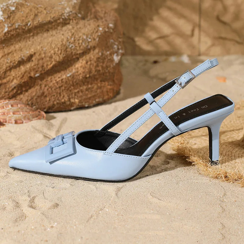 Stella – Escarpins Slingback à Boucle Signature