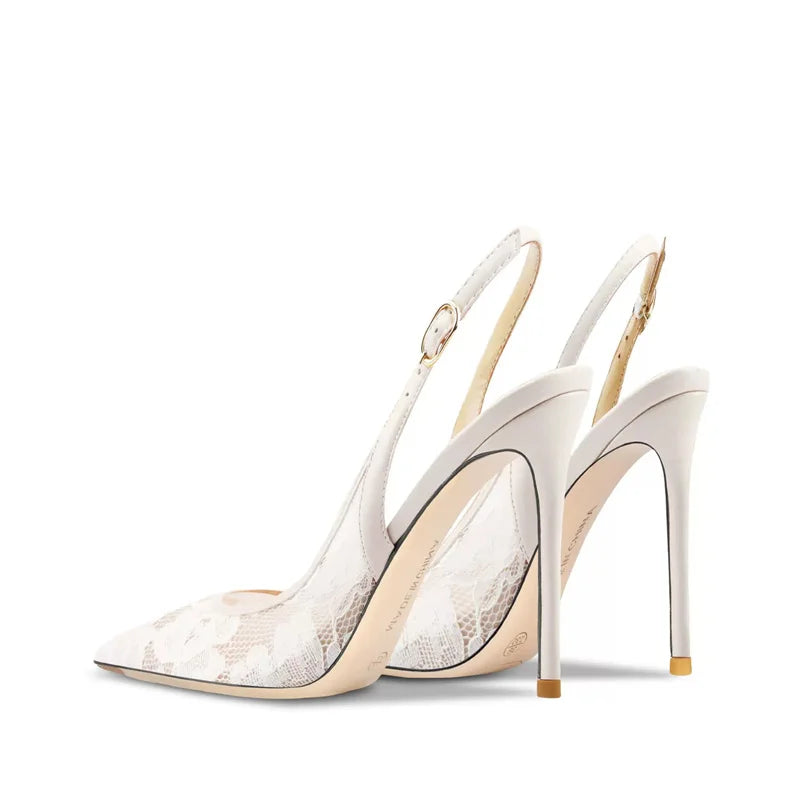 Élégia – Escarpins en Dentelle Slingback