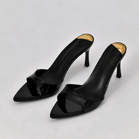 Celestia – Mules pointues en PU verni
