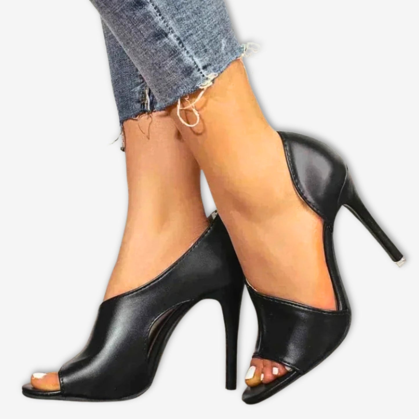 Peep-Toe – Sandales ouvertes à talon fin