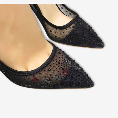 Nocturna – Escarpins Mesh avec Strass