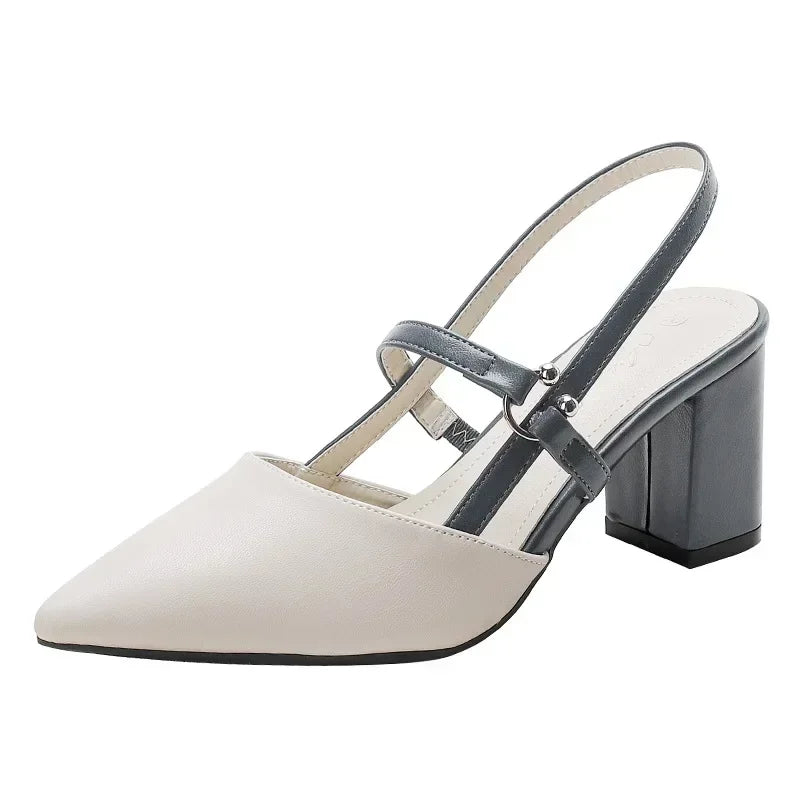 Vittoria – Slingbacks minimalistes à talon carré
