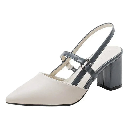 Vittoria – Slingbacks minimalistes à talon carré