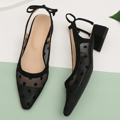 Polina – Slingbacks à Pois en Tulle