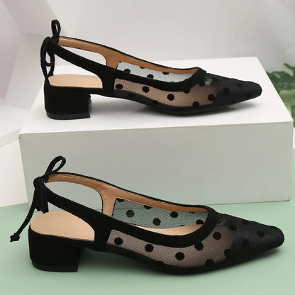 Polina – Slingbacks à Pois en Tulle