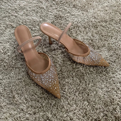 Élisa – Slingbacks nude ornés de cristaux
