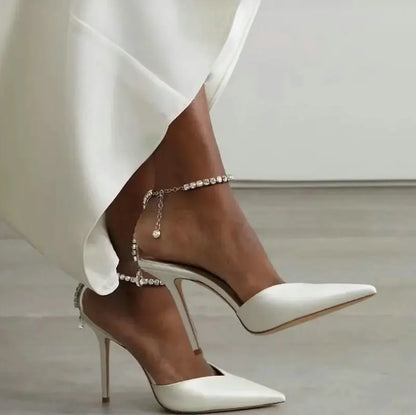 Seraphina – Escarpins Bijou Satin & Cristaux