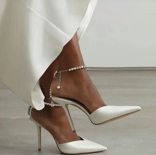 Seraphina – Escarpins Bijou Satin & Cristaux