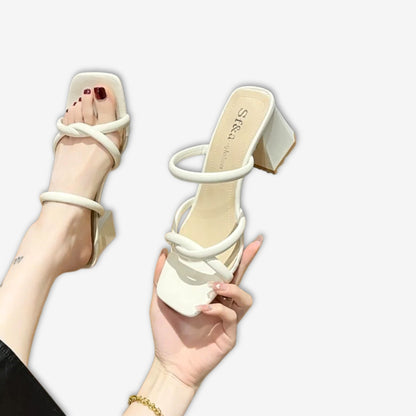 Nova – Sandales minimalistes à talon bloc