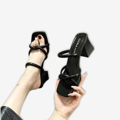 Nova – Sandales minimalistes à talon bloc