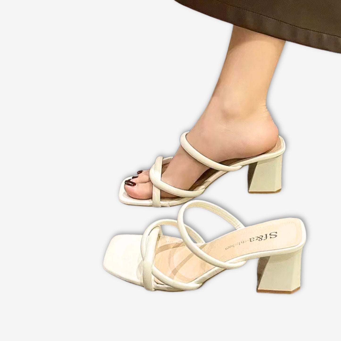 Nova – Sandales minimalistes à talon bloc