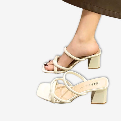 Nova – Sandales minimalistes à talon bloc