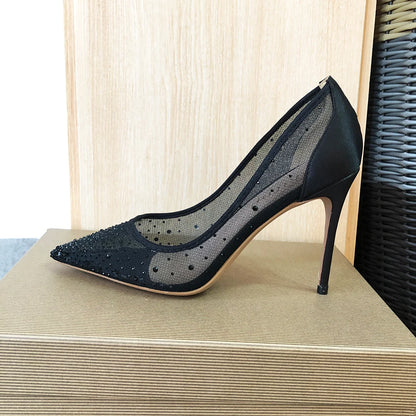 Nocturna – Escarpins Mesh avec Strass