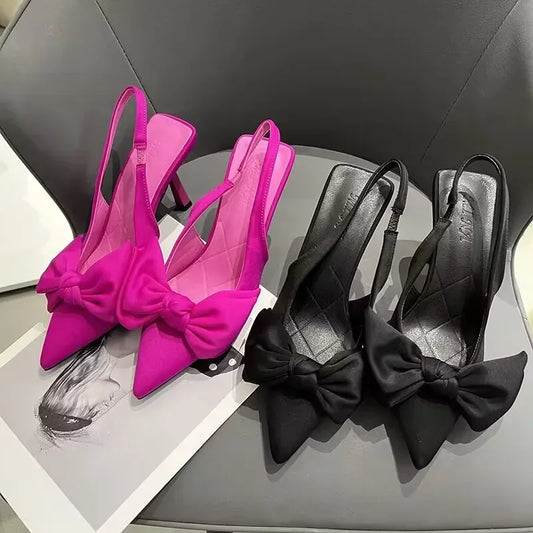 Liora – Slingbacks à nœud papillon raffiné
