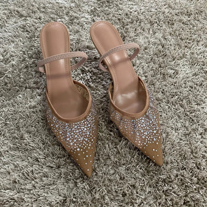 Élisa – Slingbacks nude ornés de cristaux
